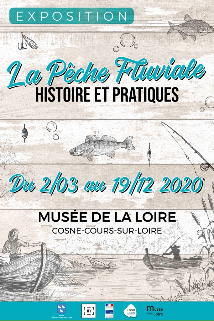 Affiche expo La pêche fluviale, histoire et pratiques au Musée de la Loire jusqu'au 19 décembre 2020