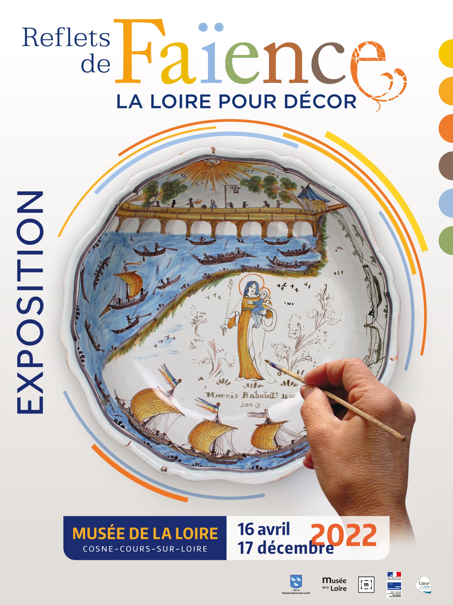 Exposition : Reflets de faïence, la Loire pour décor 2022 au Musée de la Loire