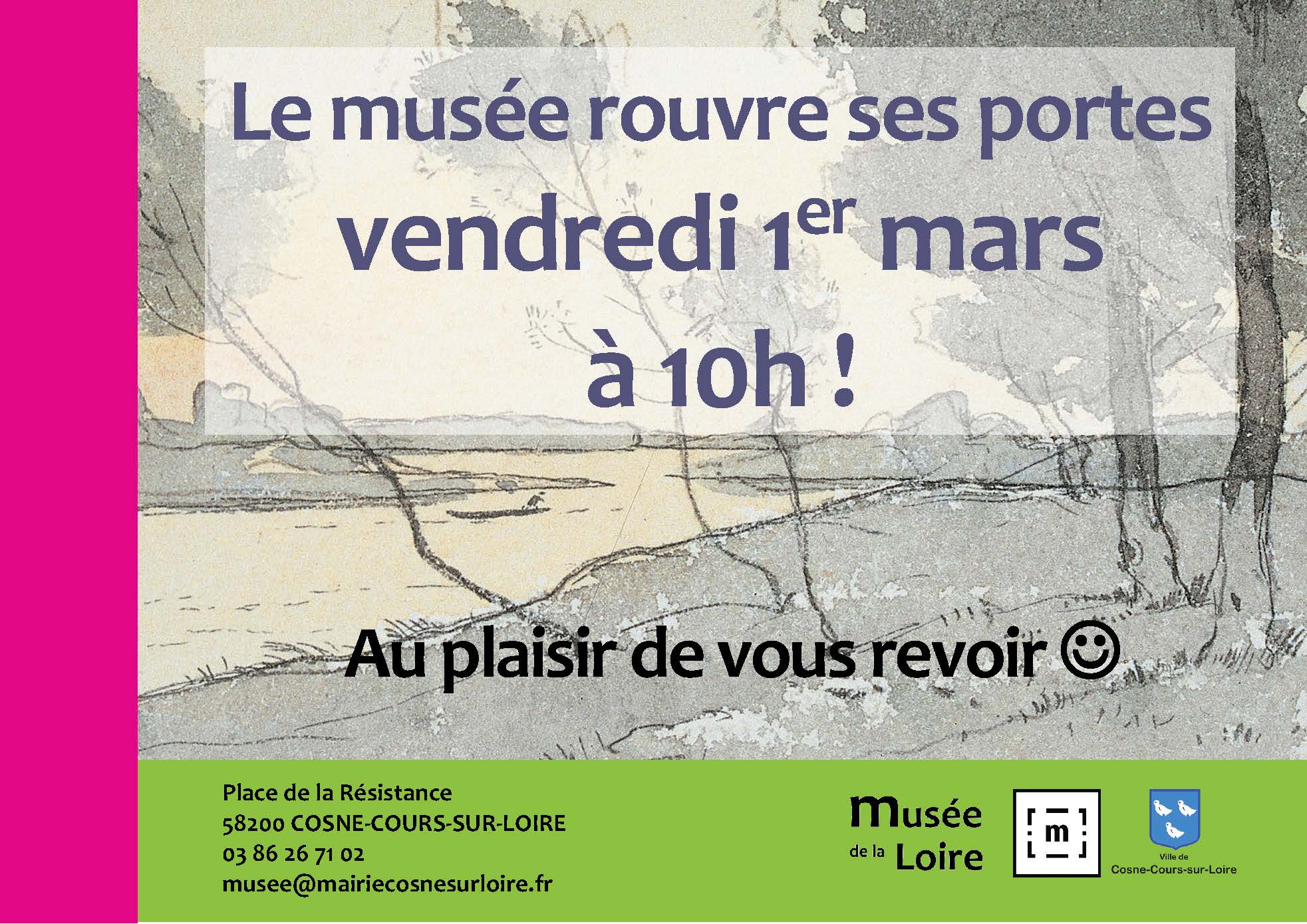 Réouverture du musée de la Loire de Cosne-Cours-sur-Loire le vendredi 1er mars à 10h