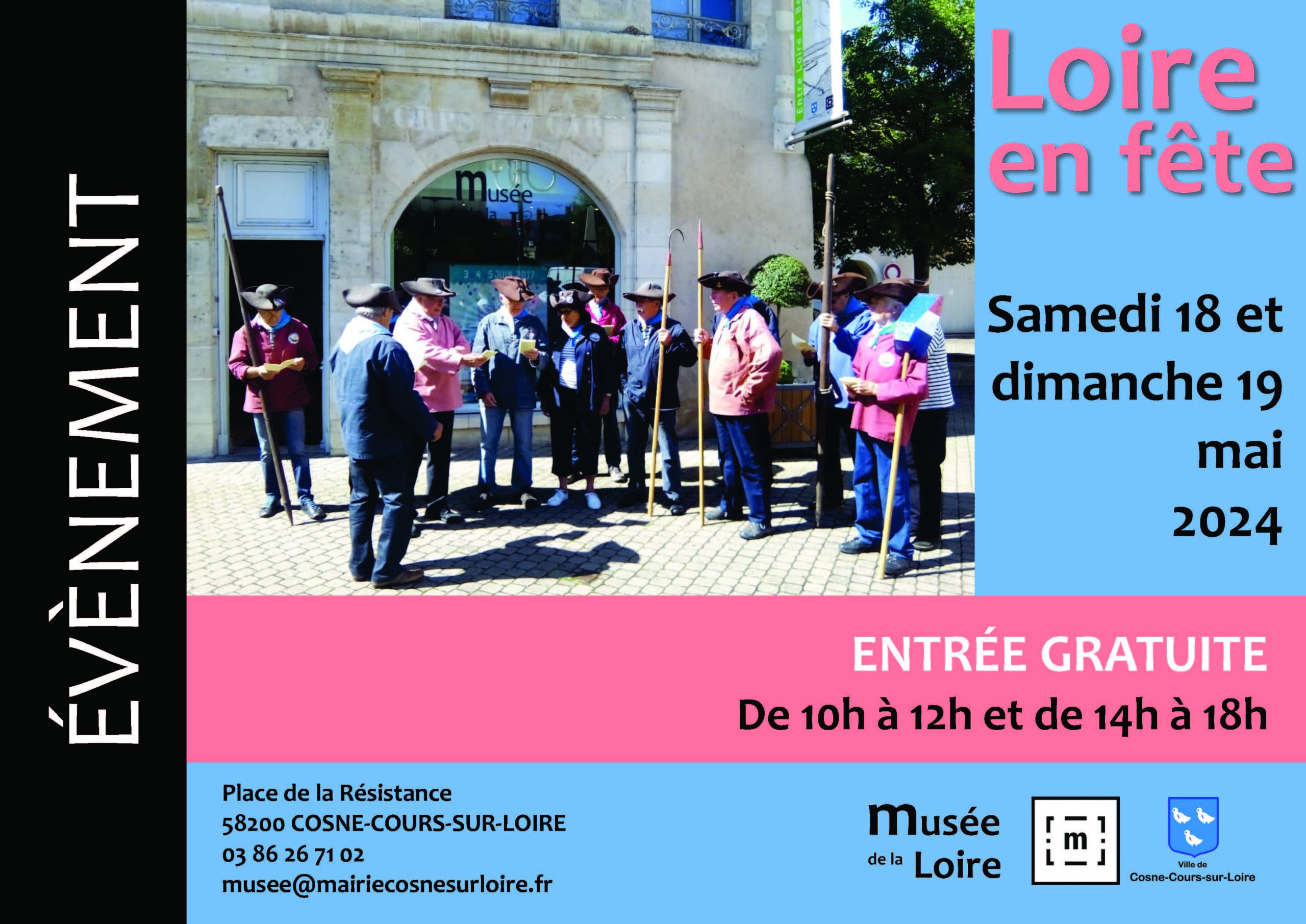 Loire en fête au Musée de la Loire de Cosne-Cours-sur-Loire Samedi 18 et dimanche 19 mai 2024 de 10h à 12h et de 14h à 18h GRATUIT