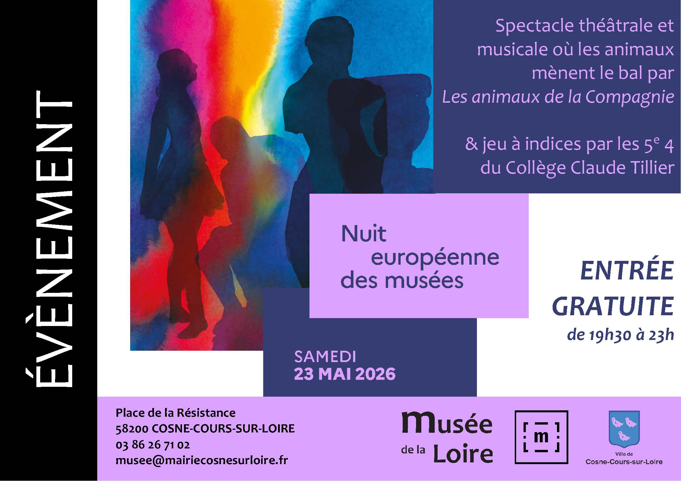 Nuit européenne des musées Samedi 23 mai 2026 de 19h30 à 23h au Musée de la Loire de Cosne-Cours-sur-Loire