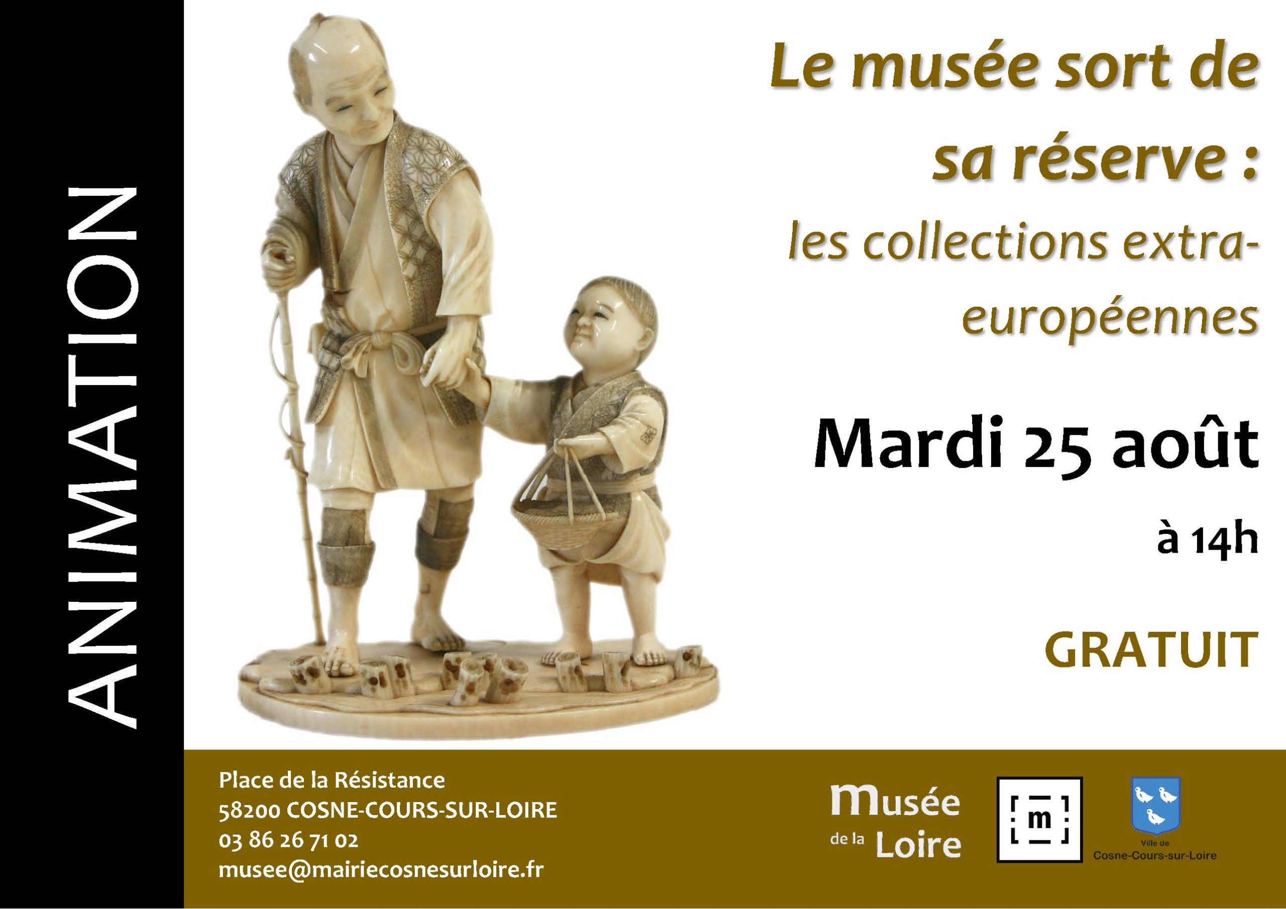 Animation Le musée sort de sa réserve Mardi 25 août 2026 à 14h au Musée de la Loire de Cosne-Cours-sur-Loire Gratuit